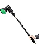 Handheld Flashgun/Speedlite Boom Arm | Portable Telescopic Extension / Stick Arm with Spigot Ends | Godox AD200 Compatible