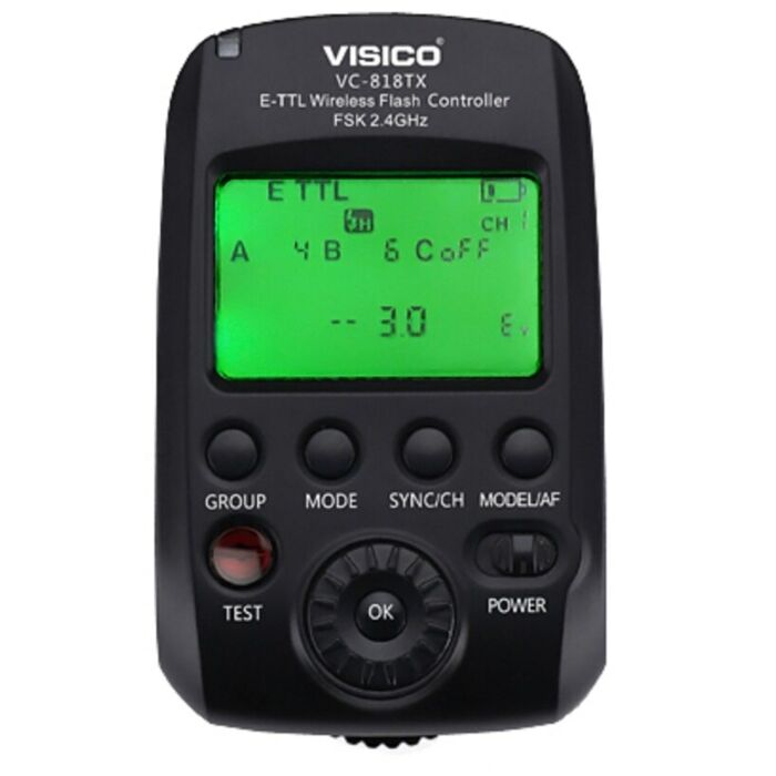 Visico 818TX 2.4Ghz TTL/HSS Wireless Flash Trigger 